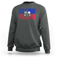 Sak Pase Haitian Creole Sweatshirt Haiti Flag Heritage Pride