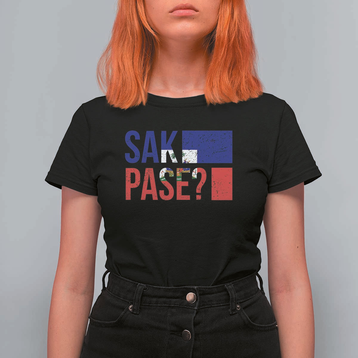 Sak Pase Haitian Creole T Shirt For Women Haiti Flag Heritage Pride