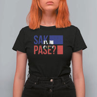 Sak Pase Haitian Creole T Shirt For Women Haiti Flag Heritage Pride