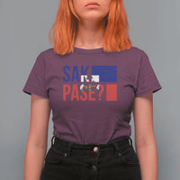 Sak Pase Haitian Creole T Shirt For Women Haiti Flag Heritage Pride