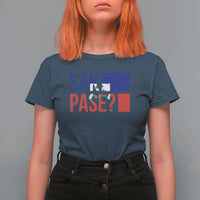 Sak Pase Haitian Creole T Shirt For Women Haiti Flag Heritage Pride