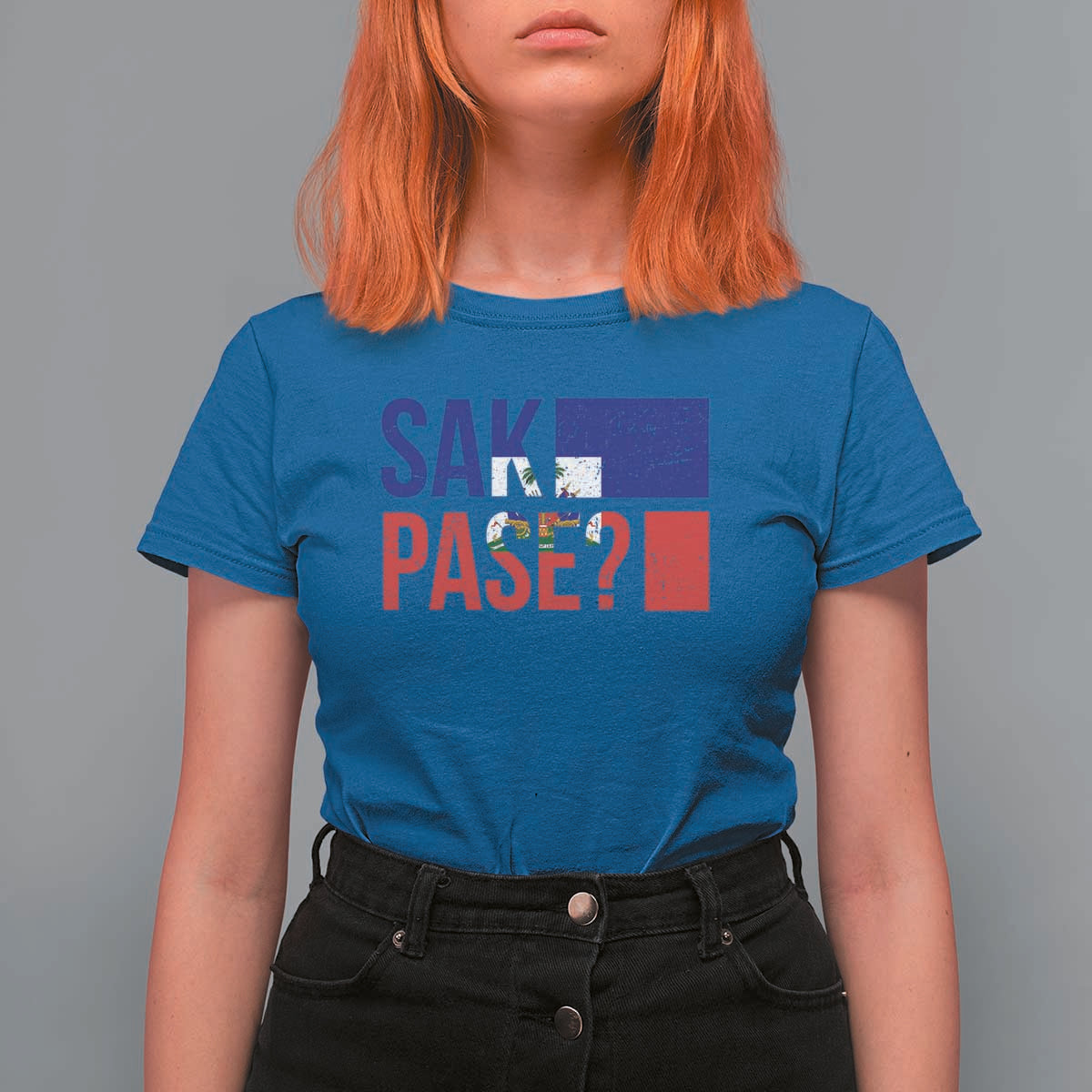 Sak Pase Haitian Creole T Shirt For Women Haiti Flag Heritage Pride