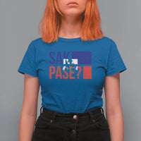 Sak Pase Haitian Creole T Shirt For Women Haiti Flag Heritage Pride
