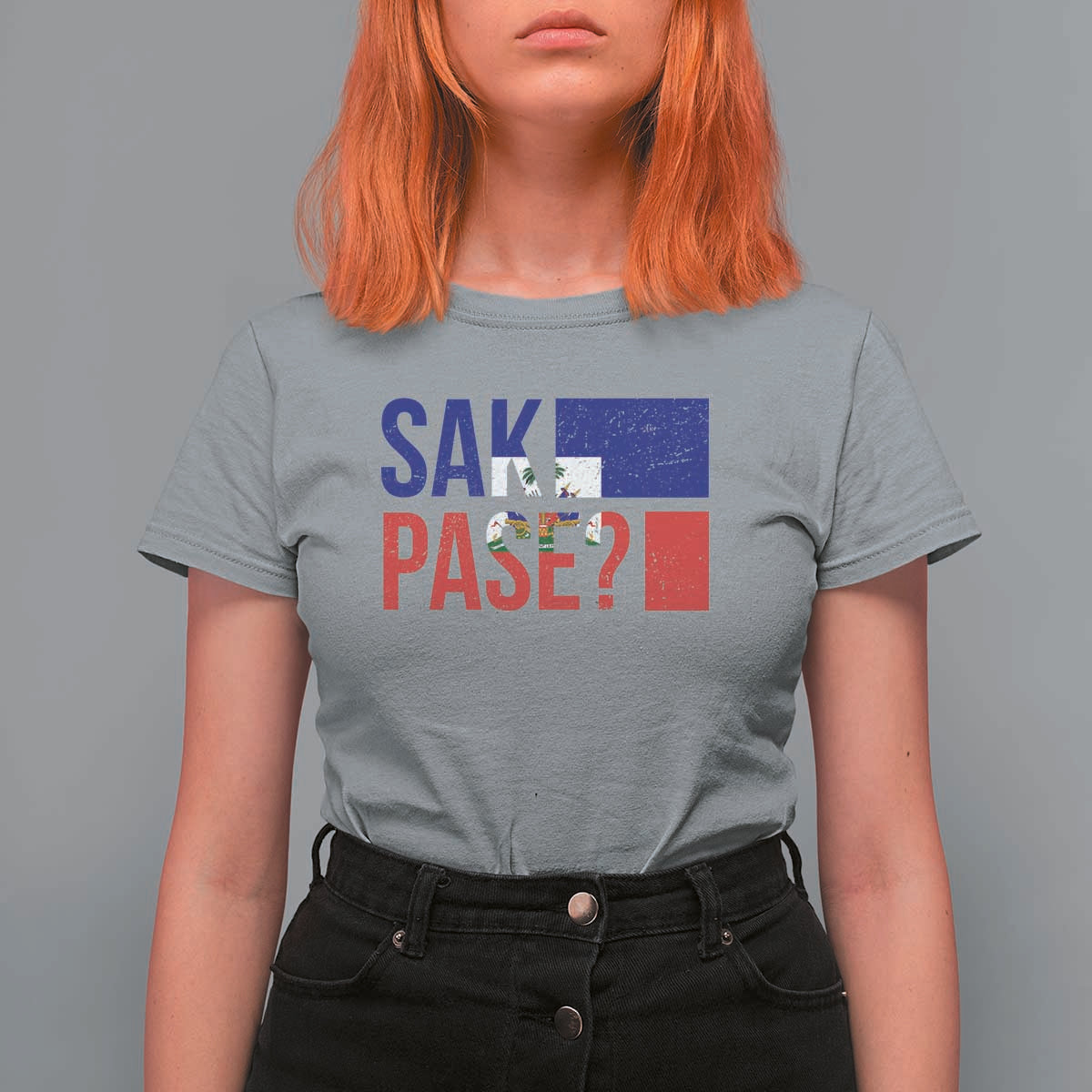 Sak Pase Haitian Creole T Shirt For Women Haiti Flag Heritage Pride