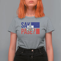 Sak Pase Haitian Creole T Shirt For Women Haiti Flag Heritage Pride