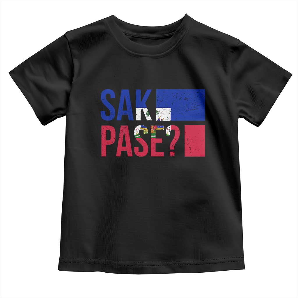 Sak Pase Haitian Creole Toddler T Shirt Haiti Flag Heritage Pride