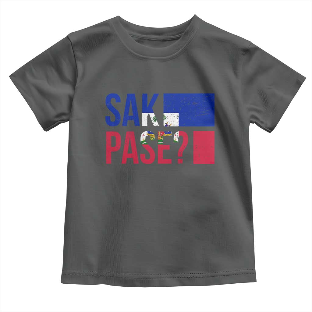 Sak Pase Haitian Creole Toddler T Shirt Haiti Flag Heritage Pride