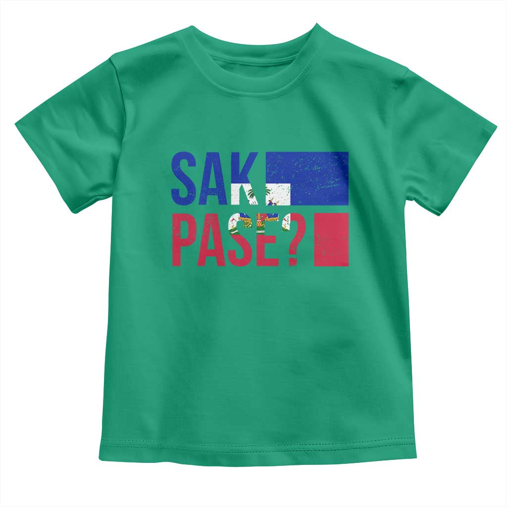 Sak Pase Haitian Creole Toddler T Shirt Haiti Flag Heritage Pride