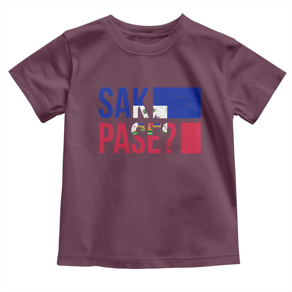 Sak Pase Haitian Creole Toddler T Shirt Haiti Flag Heritage Pride