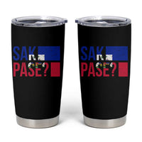 Sak Pase Haitian Creole Tumbler Cup Haiti Flag Heritage Pride