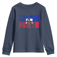 Sak Pase Haitian Creole Youth Sweatshirt Haiti Flag Heritage Pride