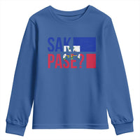 Sak Pase Haitian Creole Youth Sweatshirt Haiti Flag Heritage Pride