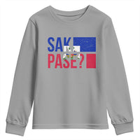 Sak Pase Haitian Creole Youth Sweatshirt Haiti Flag Heritage Pride
