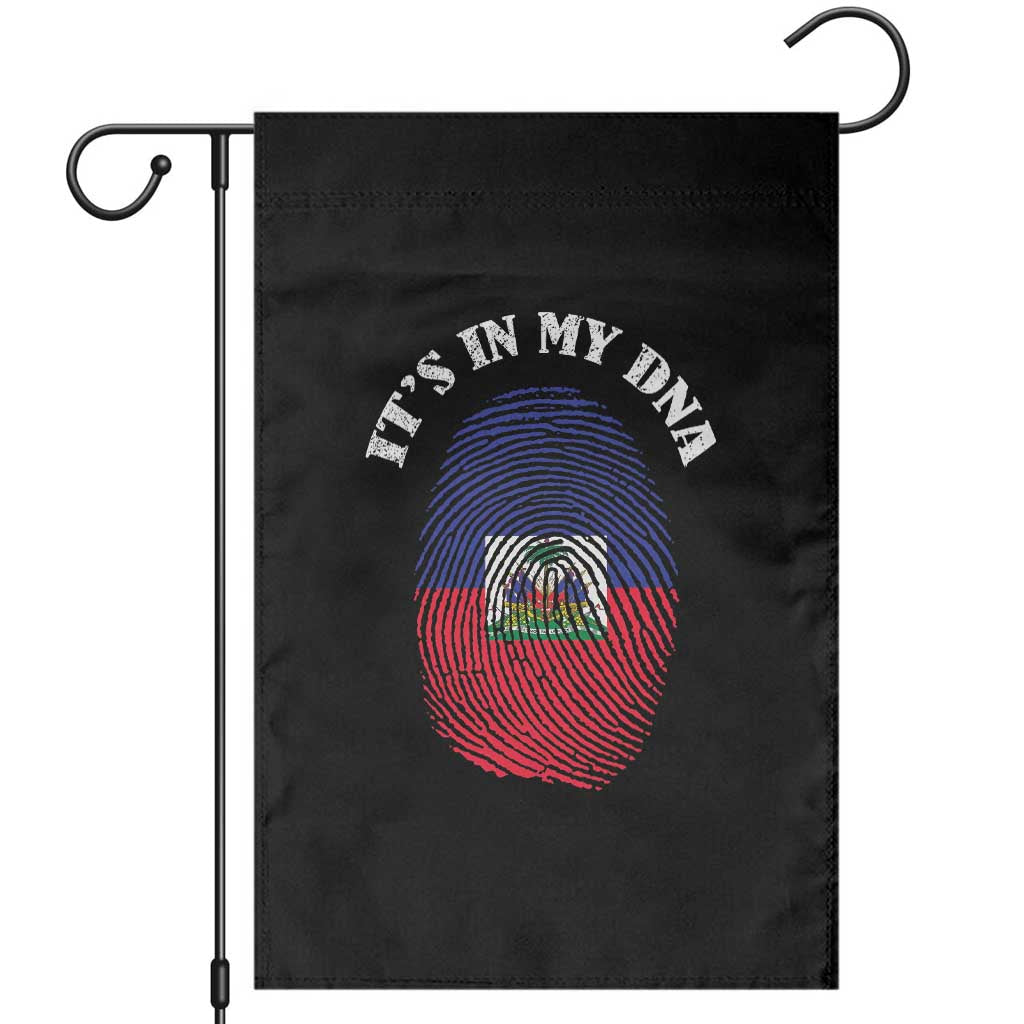 It's In My DNA Haitian Flag Fingerprint Graphic Garden Flag Haiti Heritage Pride
