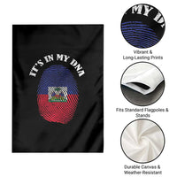 It's In My DNA Haitian Flag Fingerprint Graphic Garden Flag Haiti Heritage Pride