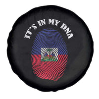 It's In My DNA Haitian Flag Fingerprint Graphic Spare Tire Cover Haiti Heritage Pride