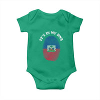 It's In My DNA Haitian Flag Fingerprint Graphic Baby Onesie Haiti Heritage Pride