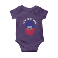 It's In My DNA Haitian Flag Fingerprint Graphic Baby Onesie Haiti Heritage Pride
