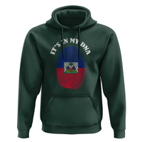 It's In My DNA Haitian Flag Fingerprint Graphic Hoodie Haiti Heritage Pride