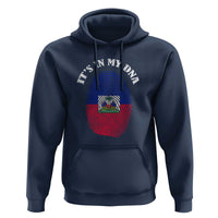 It's In My DNA Haitian Flag Fingerprint Graphic Hoodie Haiti Heritage Pride