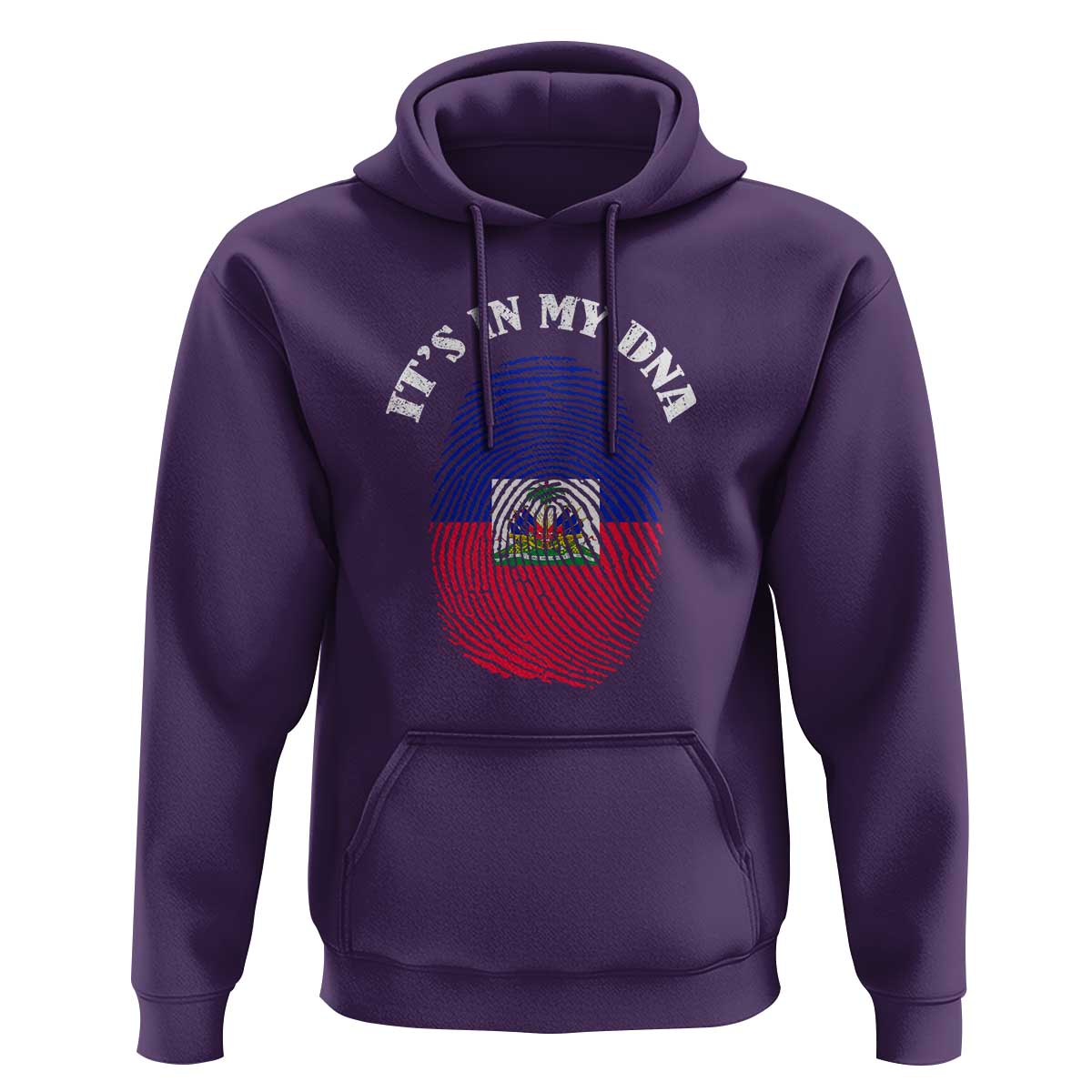 It's In My DNA Haitian Flag Fingerprint Graphic Hoodie Haiti Heritage Pride