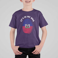 It's In My DNA Haitian Flag Fingerprint Graphic T Shirt For Kid Haiti Heritage Pride