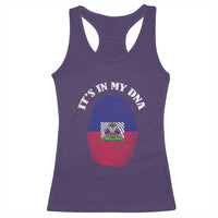 It's In My DNA Haitian Flag Fingerprint Graphic Racerback Tank Top Haiti Heritage Pride