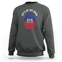 It's In My DNA Haitian Flag Fingerprint Graphic Sweatshirt Haiti Heritage Pride