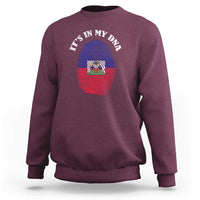 It's In My DNA Haitian Flag Fingerprint Graphic Sweatshirt Haiti Heritage Pride