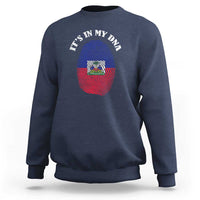 It's In My DNA Haitian Flag Fingerprint Graphic Sweatshirt Haiti Heritage Pride