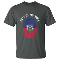 It's In My DNA Haitian Flag Fingerprint Graphic T Shirt Haiti Heritage Pride