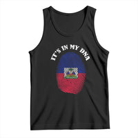It's In My DNA Haitian Flag Fingerprint Graphic Tank Top Haiti Heritage Pride