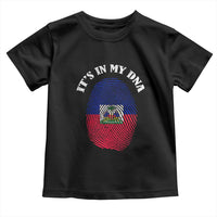 It's In My DNA Haitian Flag Fingerprint Graphic Toddler T Shirt Haiti Heritage Pride