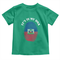 It's In My DNA Haitian Flag Fingerprint Graphic Toddler T Shirt Haiti Heritage Pride