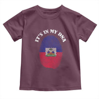 It's In My DNA Haitian Flag Fingerprint Graphic Toddler T Shirt Haiti Heritage Pride