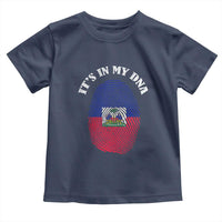 It's In My DNA Haitian Flag Fingerprint Graphic Toddler T Shirt Haiti Heritage Pride