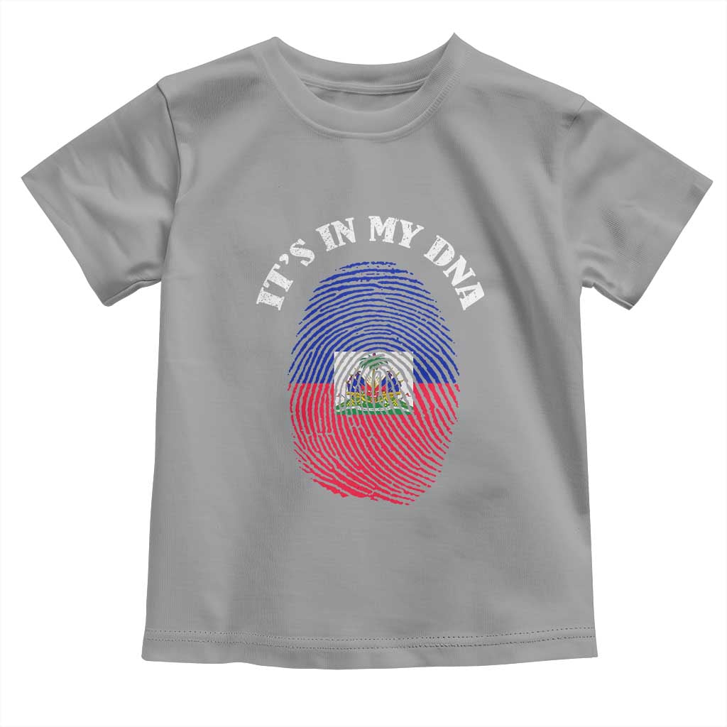 It's In My DNA Haitian Flag Fingerprint Graphic Toddler T Shirt Haiti Heritage Pride