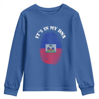 It's In My DNA Haitian Flag Fingerprint Graphic Youth Sweatshirt Haiti Heritage Pride