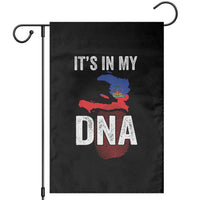It's In My DNA Haitian Map and Fingerprint Flag Graphic Garden Flag Haiti Heritage Pride