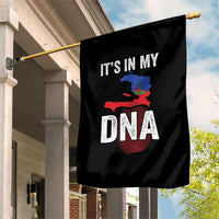 It's In My DNA Haitian Map and Fingerprint Flag Graphic Garden Flag Haiti Heritage Pride