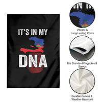 It's In My DNA Haitian Map and Fingerprint Flag Graphic Garden Flag Haiti Heritage Pride