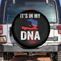 It's In My DNA Haitian Map and Fingerprint Flag Graphic Spare Tire Cover Haiti Heritage Pride