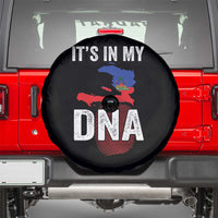 It's In My DNA Haitian Map and Fingerprint Flag Graphic Spare Tire Cover Haiti Heritage Pride