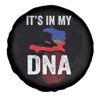 It's In My DNA Haitian Map and Fingerprint Flag Graphic Spare Tire Cover Haiti Heritage Pride