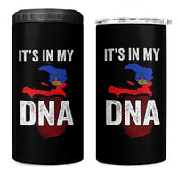It's In My DNA Haitian Map and Fingerprint Flag Graphic 4 in 1 Can Cooler Tumbler Haiti Heritage Pride