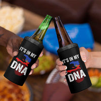 It's In My DNA Haitian Map and Fingerprint Flag Graphic 4 in 1 Can Cooler Tumbler Haiti Heritage Pride