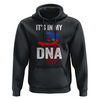 It's In My DNA Haitian Map and Fingerprint Flag Graphic Hoodie Haiti Heritage Pride