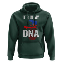 It's In My DNA Haitian Map and Fingerprint Flag Graphic Hoodie Haiti Heritage Pride