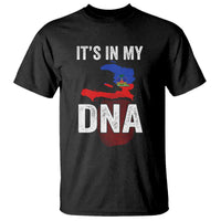 It's In My DNA Haitian Map and Fingerprint Flag Graphic T Shirt Haiti Heritage Pride
