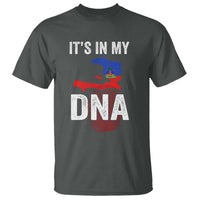 It's In My DNA Haitian Map and Fingerprint Flag Graphic T Shirt Haiti Heritage Pride